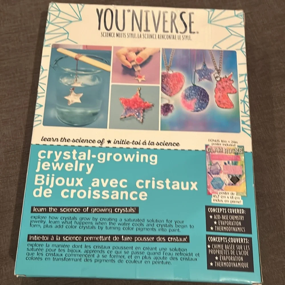 YOU-NIVERSE Crystal Growing Jewelry Crafts Set NEW